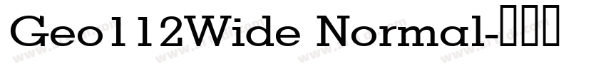 Geo112Wide Normal字体转换